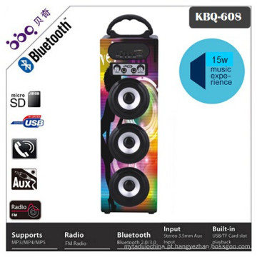 Karaoke alto-falante sem fio bluetooth com rádio fm